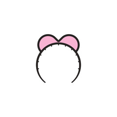 Sticker - Hair band vector icon