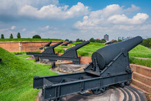 Cannons At Fort McHenry, Maryland USA, Baltimore, Maryland