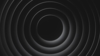 Aufkleber - Background with circles and rotating shadow. Motion. 3D layers with circles and rotating shadow. Effect of rotating circles with moving colored shadow