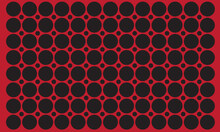 Flat Design Red Black Polka Dot Background