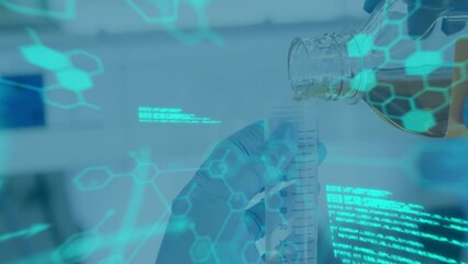Poster - Animation of data processing over scientist in lab