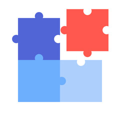 Vector illustration of puzzle pieces.