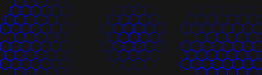 Aufkleber - light energy fractal blue lightning hexagon pattern texture art honeycomb glowing electricity neon motion computer futuristic
