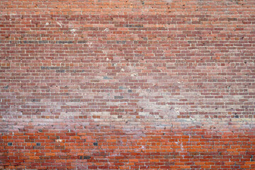 Wall Mural - facade view of old grunge brick wall background