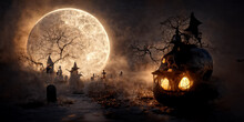 Halloween Day Eyes Of Jack O' Lanterns Trick Or Treating Samhain All Hallows' Eve All Saints' Eve All Hallowe'en Spooky Horror Ghost Demon Background October 31 3Drender