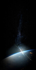 Wall Mural - planet earth on space background. elements of this image furnished by nasa.