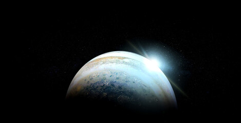 Wall Mural - Jupiter on space background. Elements of this image furnished by NASA.