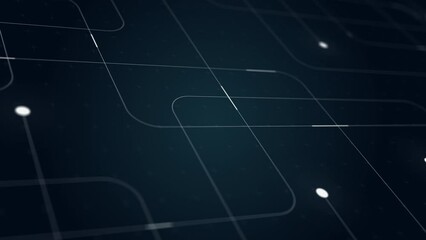 Leinwandbilder - Abstract digital dot line particle data background connecting technology concept.Innovative data transmission graphics of the future.