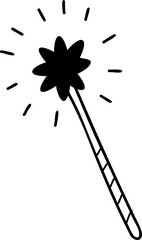 Hand Drawn magic wand illustration