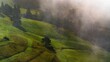 Zielone pola i łąki pod Tatrami widziane z Wysokiego Wierchu w Pieninach - średni format fujifilm gfx sII
