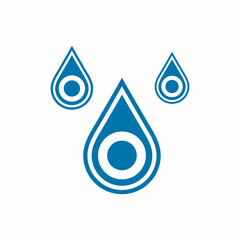 Wall Mural - Water drop droplet raindrop icon illustration cut