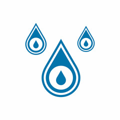 Wall Mural - Water drop droplet raindrop icon illustration cut