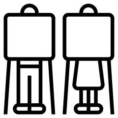 Wall Mural - voting booth icon