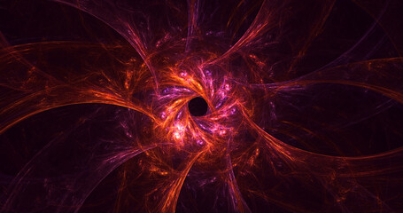 Poster - 3d rendering abstract fractal light background