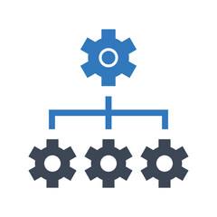 Poster - Hierarchy structure icon vector graphic illustration