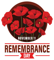 Wall Mural - remembrance day logo design