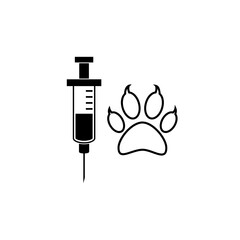 Canvas Print - Animal and pet vaccination icon isolated on white background