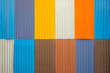 Roof metal sheet , various colors for roof top and background.