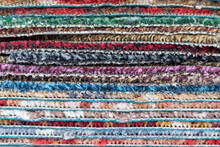 Stack Of Carpet Of Multi Colors Texture Background