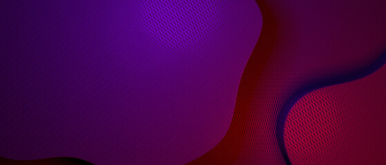 Wall Mural - Violet Dynamic Shape Abstract Minimal Background Smooth Grungy Rattan Style Texture. 3D  Illustration