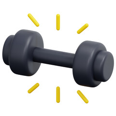 Sticker - dumbbell 3d render icon illustration