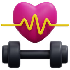 Sticker - fitness gym 3d render icon illustration