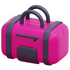 Sticker - sport bag 3d render icon illustration