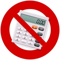 Ban on using a calculator (isolated)