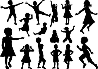 Sticker - Children Silhouette Set