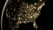 Earth seen from the space, view on the USA