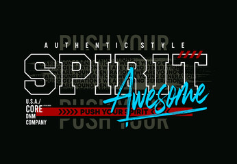 push your spirit  motivational quotes t shirt design graphic vector
