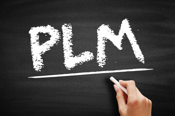Poster - plm product lifecycle management - process of managing the entire lifecycle of a product from its in