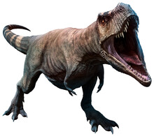 Tyrannosaurus Rex About To Bite 3D Illustration	