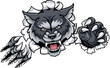 Wolf Animal Sports Mascot Breaking Background