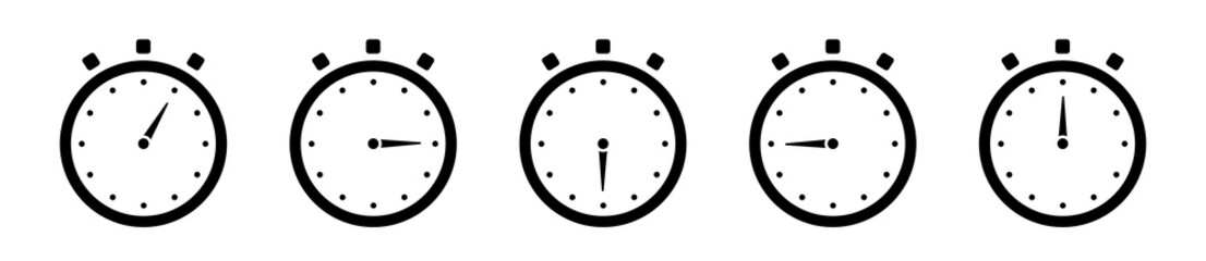 Poster - timers icon set. stopwatch, timer icons set. timer and stopwatch icons. countdown timer collection. 