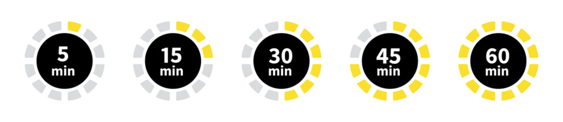 Poster - timers icon set. stopwatch, timer icons set. timer and stopwatch icons. countdown timer collection. 