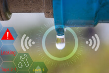 Water Leak Sensor Alert , Smart Water Sensor Can Automatically Shut Off A Solenoid Valve.