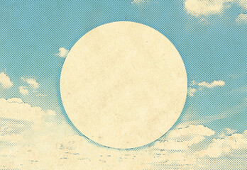 Wall Mural - vintage clouds with copyspace