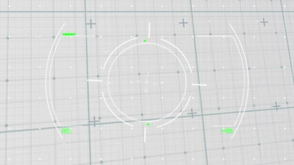 Poster - Animation of financial data processing over white background