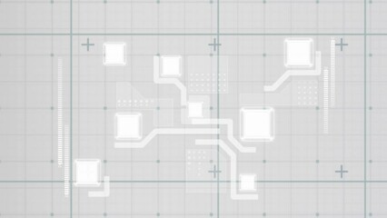Poster - Animation of network of connections over grey background