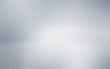 grey, blue and white halftone modern bright art. blurred pattern dots perspective effect background.