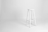 Fototapeta Paryż - white chair on white background minimalism