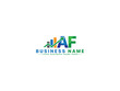 AF a&f Logo Icon, Colorful Af Financial Logo Letter Vector Image Design