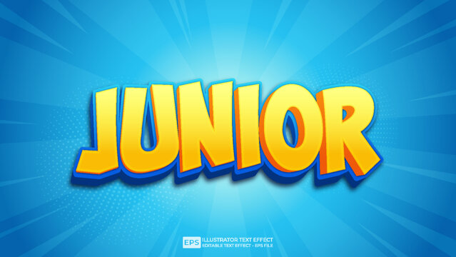 Junior text effect editable 3d font effects	
