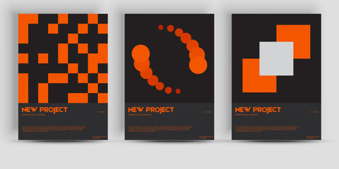 Aufkleber - bauhaus and swiss pattern background. graphic template made with bold typography and abstract geomet