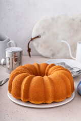 Wall Mural - Traditional vanilla or sour cream bundt pound cake