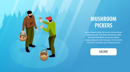 Sticker - Mushroom Pickers Horizontal Banner