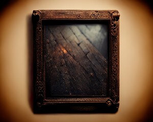 Wall Mural - old rustic wooden frame in victorian mansion