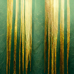 Wall Mural - Green gold plant background