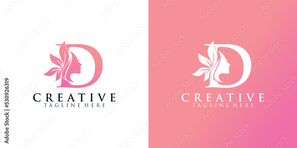 Letter D logo combination beauty logo icon Premium Vector Stock Vector ...